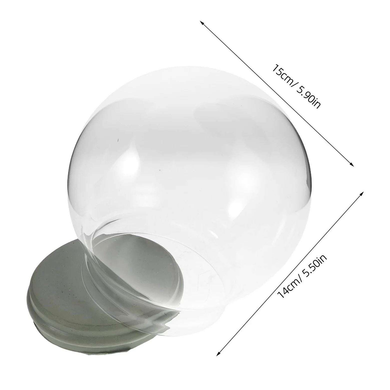 Toyvian 3 Piezas Bola de Nieve Navideña de Vidrio Transparente con Tapa de | Rellenable, Diseño Engrosado, para Manualidades y Decoración Festiva, Uso en Oficinas