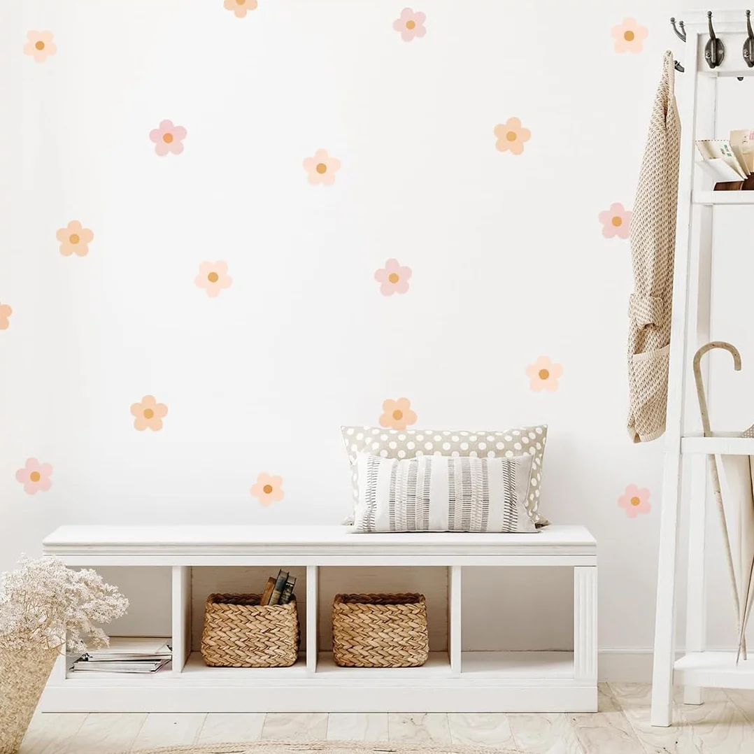 Pegatinas de flores autoadhesivas 72 piezas para habitaciones de bebés