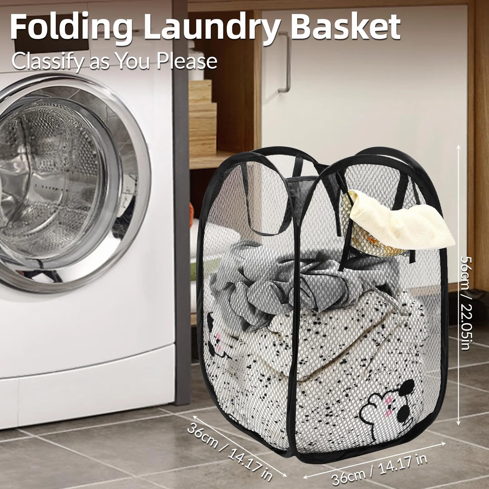 3 piezas Cesto Plegable de Malla Plegable, Cesta Ropa Plegables con Asas, Cestos para Lavanderia Plegables, Cesta Portátil de Malla, Pop-Up Mall Barreño para Baño, Camping y Viajar
