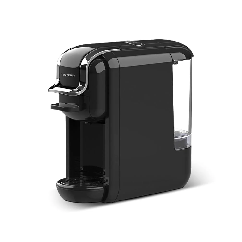 Schneider Cafetera Espresso Multicápsulas, 19 Bares, 1450W, Compatible con Nespresso y Dolce Gusto, Control Táctil, Roja
