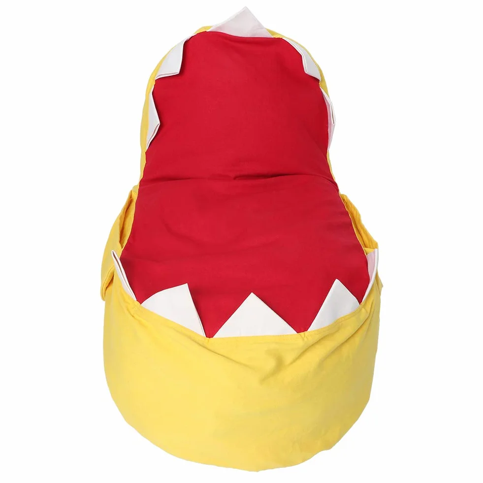 Silla de bolsa de frijol de almacenamiento de animales de felpa, sofá organizador de juguetes de peluche suave para niños adultos de talla grande 31,5 x 31,5 x 19,69 pulgadas (sin relleno) (amarillo)