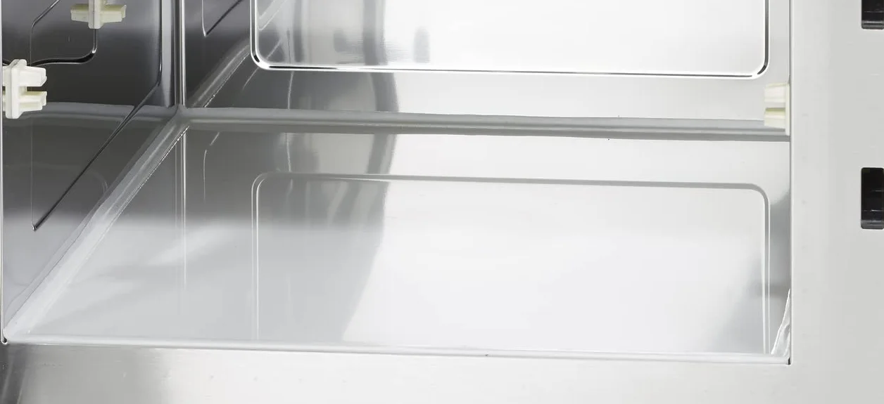METRO Professional Microondas GMW1034D, Acero Inoxidable, 57.4 x 36.7 x 52.8 cm, 1800 W, 34 L, Panel Digital, 3 Niveles de Cocción, Descongelación, Temporizador, plata
