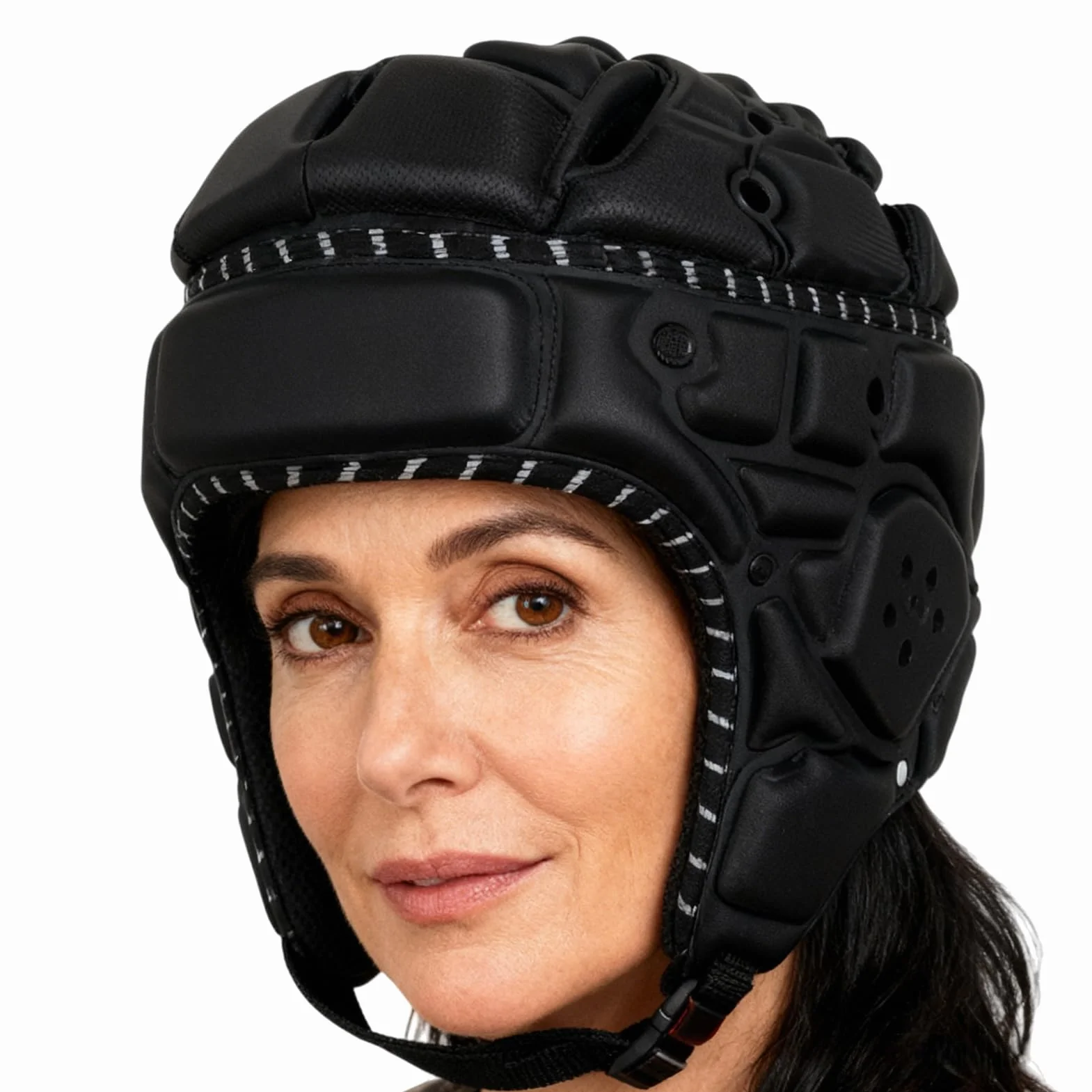Football Helmet Soft Adjustable High-Performance Portable Padded Reflective Soccer Youth Adults Multipurpose Outdoor