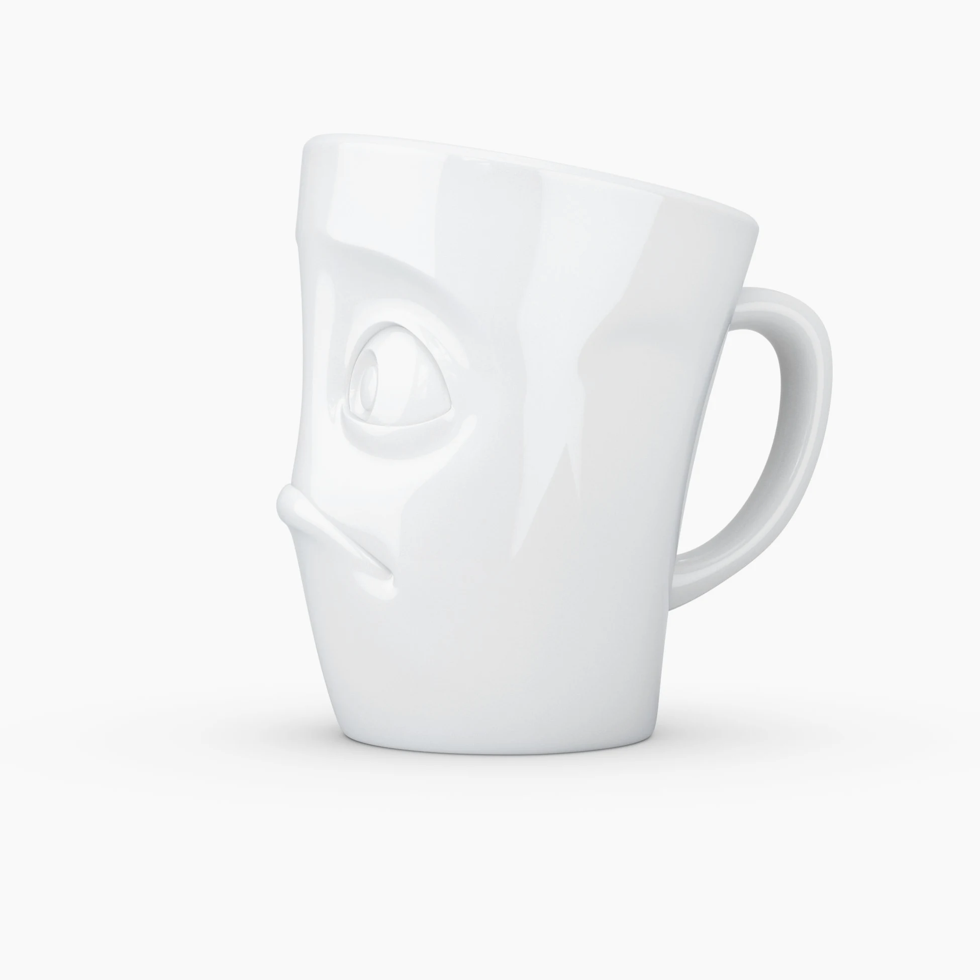 Fiftyeight - Juego de 2 tazas con asa (350 ml), color blanco