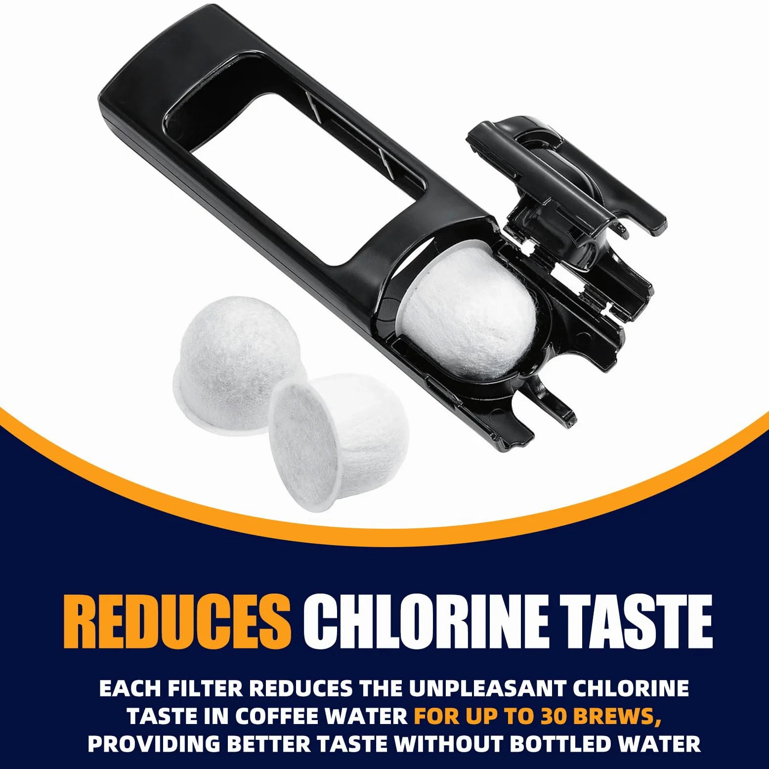 Paquete de 10 cápsulas de filtro de agua para cafetera Wolf Gourmet, filtro de carbón activado de repuesto para WGCM100S, WGCM110S, WGCM120S, compatible con cafetera Wolf Gourmet