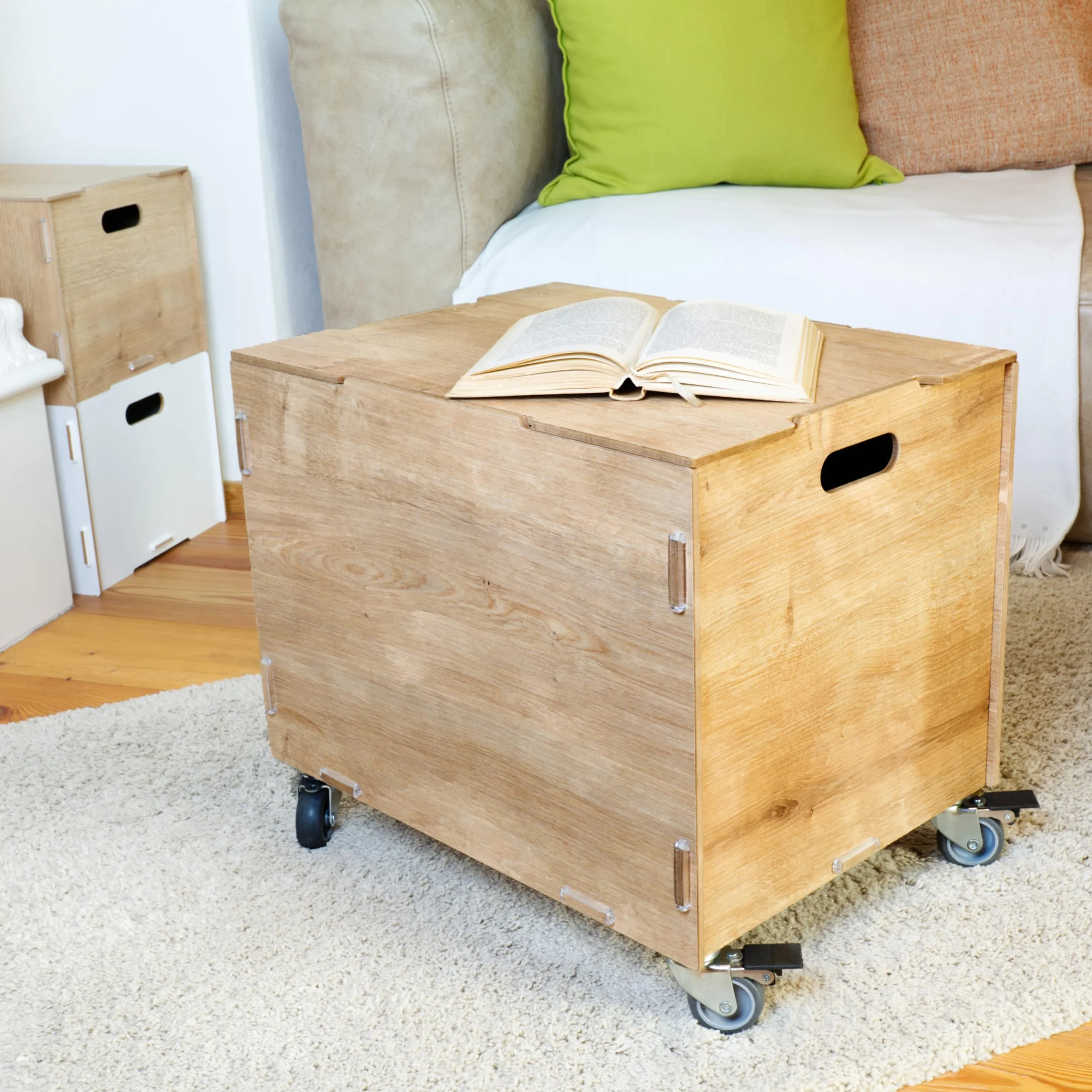 Baul juguetes infantil madera MDF - 33x45.5x34.5 (Al.Pr.An) + 6 cm Ruedas - Arcon almacenaje peluches - Baúl almacenamiento - Cajas, jugueteros organizadores - Cestas Organizadoras