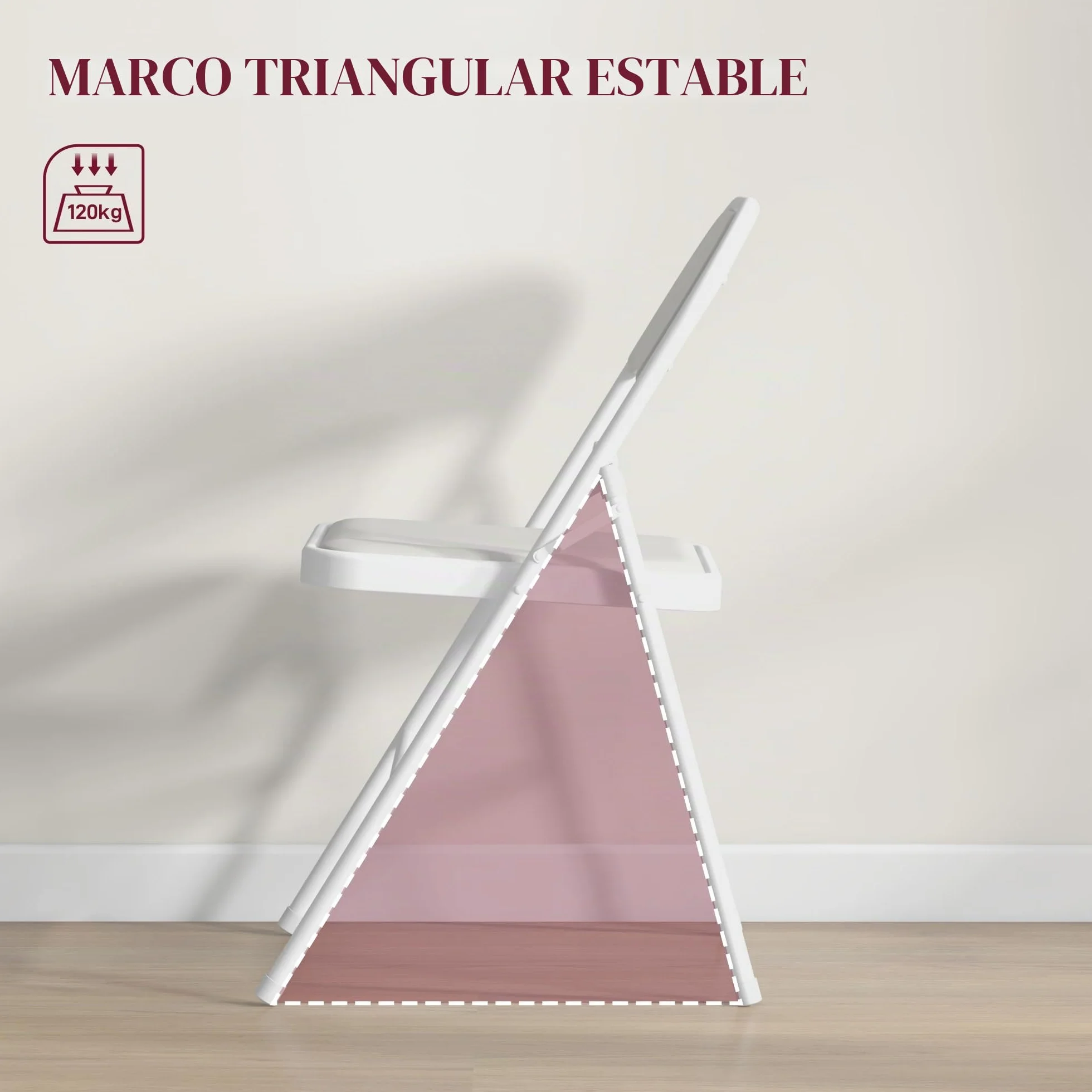 HOMCOM Juego de 2 Sillas Plegables Acolchadas con Respaldo y Estructura de Acero, para Salón, Comedor, Cocina, 45x46x78 cm, Blanco