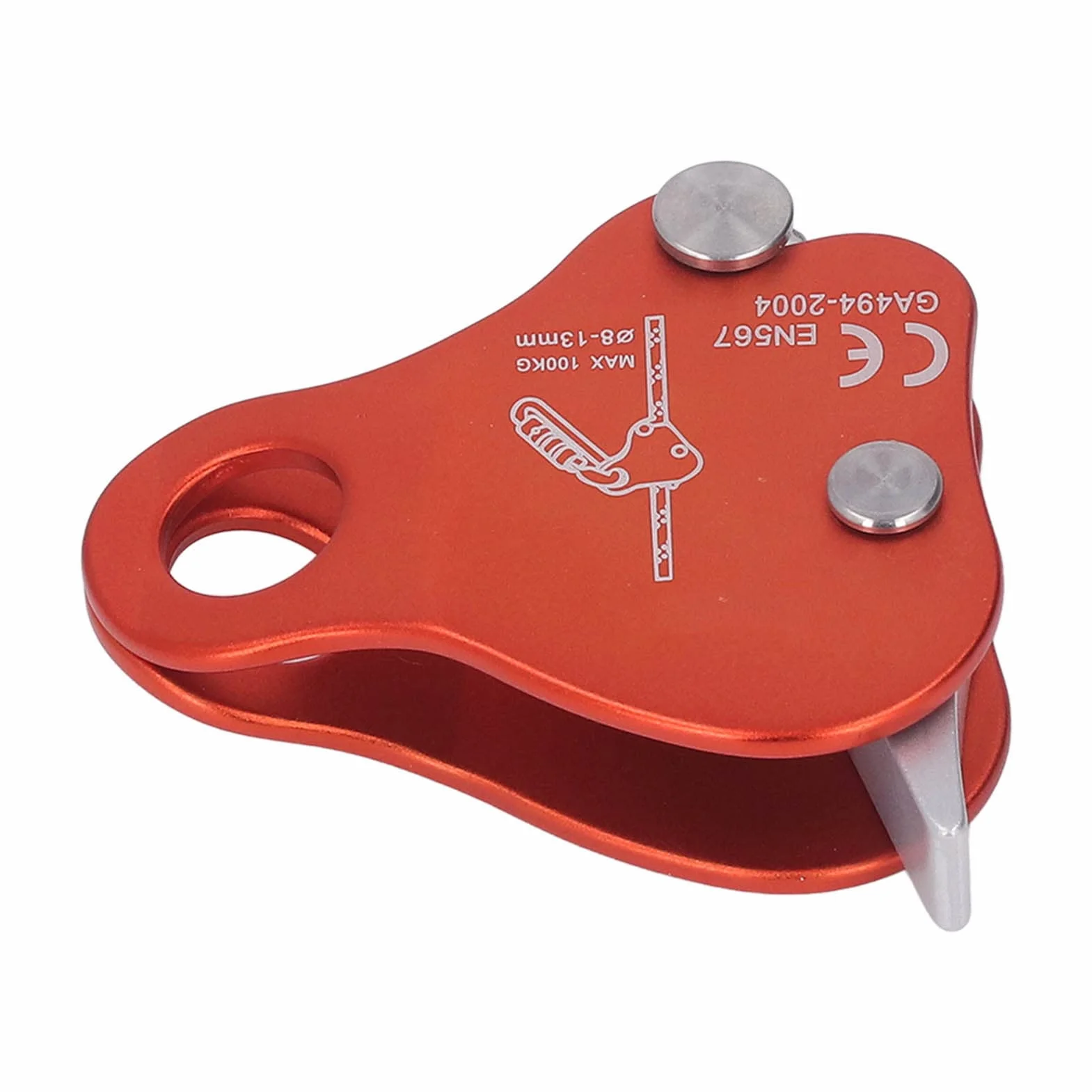 Cocoarm Pinza de cuerda de escalada autoblocante de aleación de aluminio, 8-13 mm, 77 x 70 mm, 5 KN