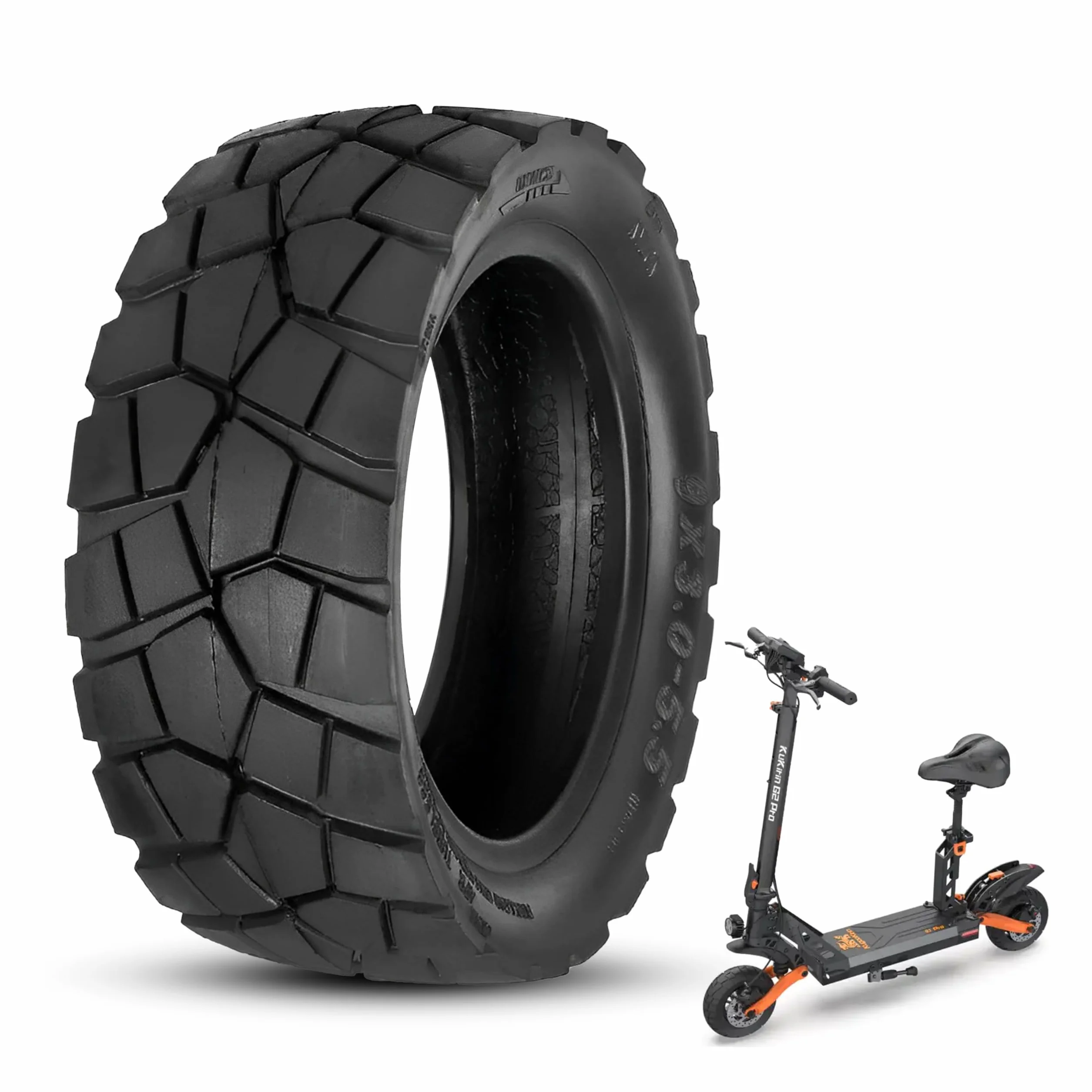 ANSENI Rueda Tubeless 9x3.0-5.5 Cubierta 9 Pulgadas Offroad Neumático Sin Cámara para Patinete Eléctrico Kukirin G2 Pro
