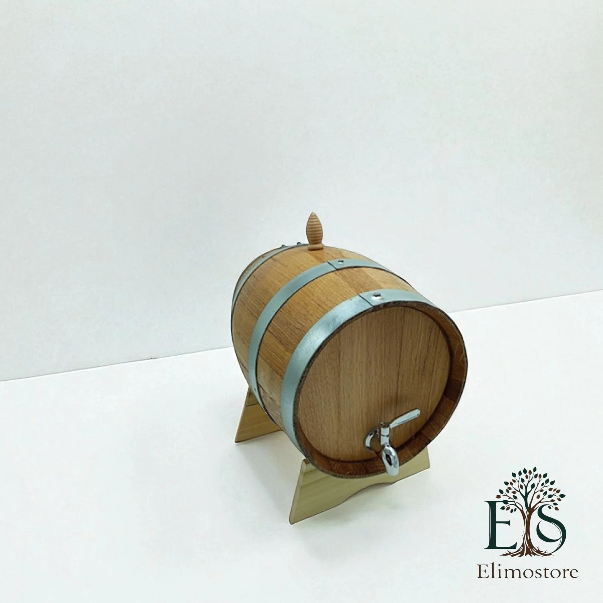 Barril de roble de 10 litros con grifo de acero Generico