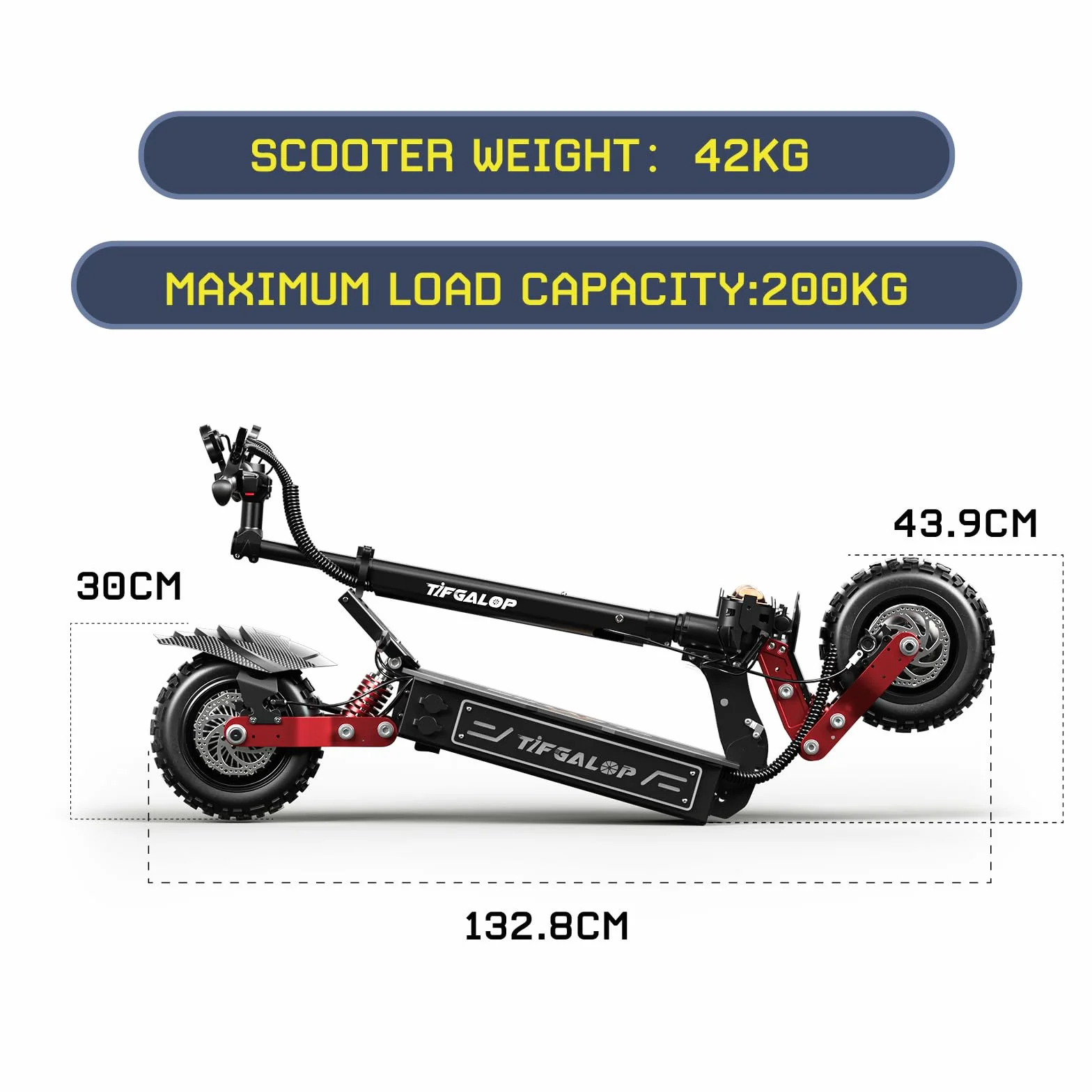 Patinete Eléctrico CL8 para Adultos, Neumáticos Todoterreno 11 Pulgadas, Motores Duales, Batería Litio 60V 33Ah, Suspensión Completa, Frenos Disco Plegable