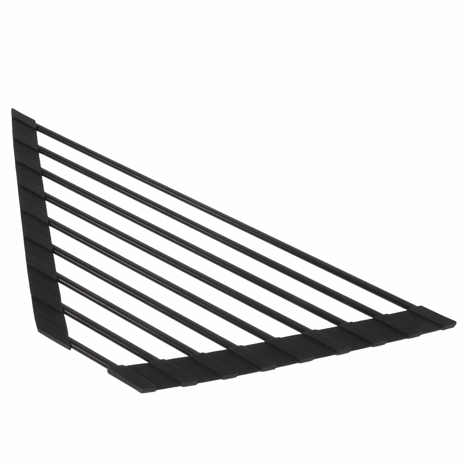 Escurridor triangular de acero inoxidable para fregadero, escurridor de platos con silencio de drenaje rápido, diseño que ahorra espacio para encimeras limitadas, ideal para cocina