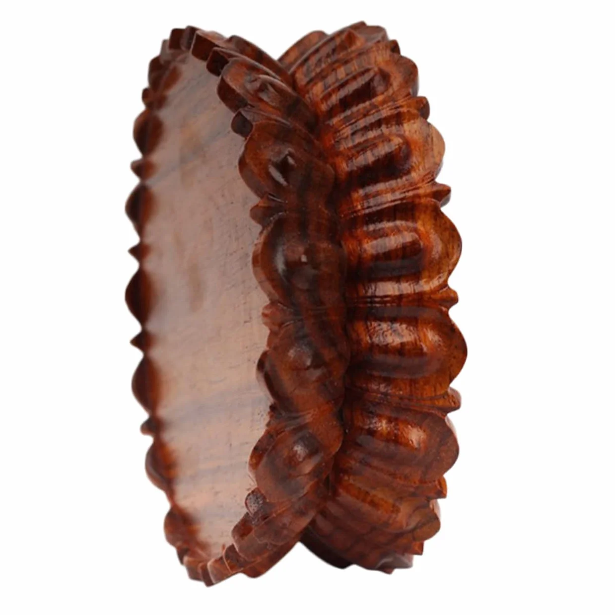 Happyyami Soporte Base Apilable y Estable de Madera Bola de Cristal para en Forma de Loto para Exhibición y Organización Hogar