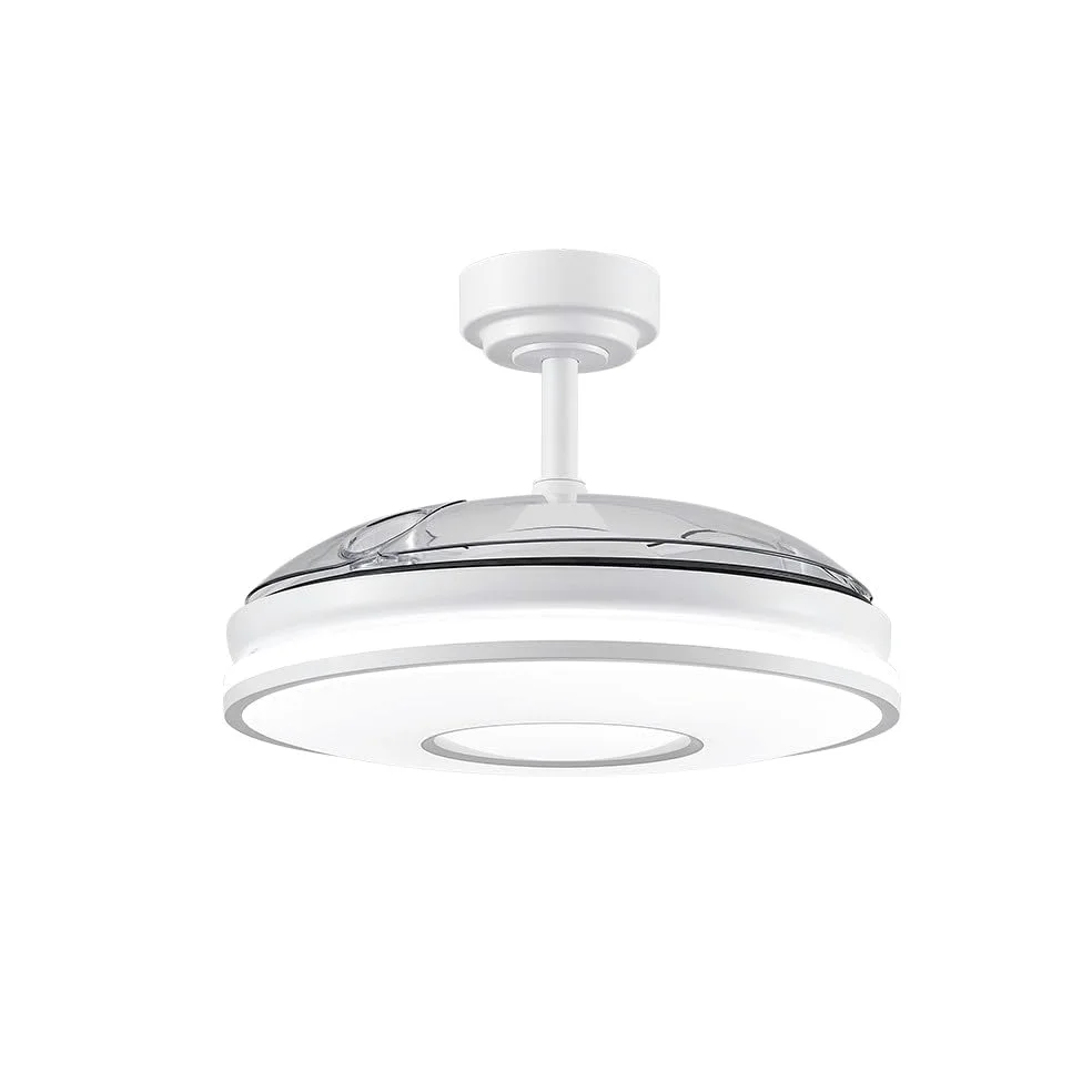 FABRILAMP TODOLAMPARA - VENTILADOR DE TECHO LUZ LED DC DANI BLANCO ASPAS DESPLEGABLES 108D 6 VELOCIDADES REMOTO+TEMPORIZA+MEMORIA