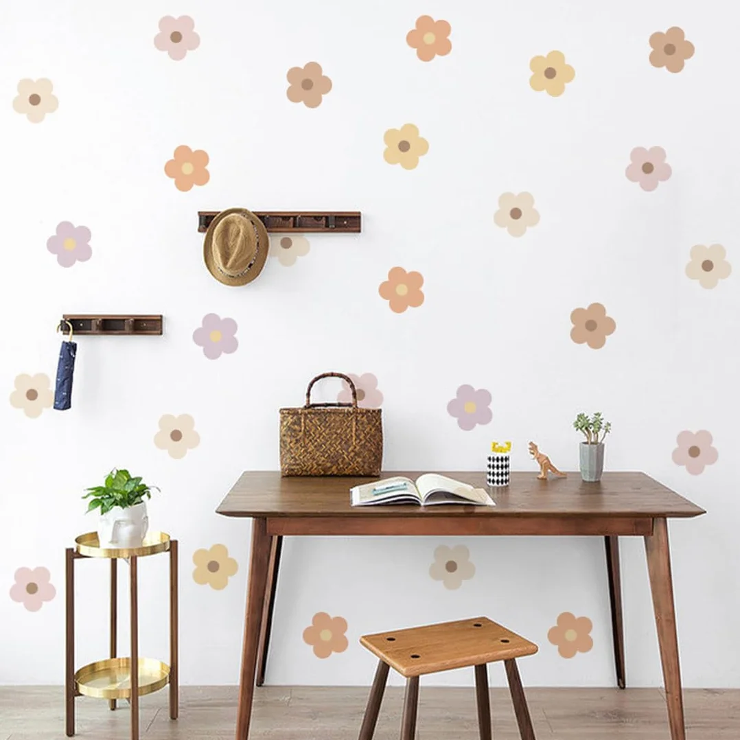 Pegatinas de flores autoadhesivas 72 piezas para habitaciones de bebés