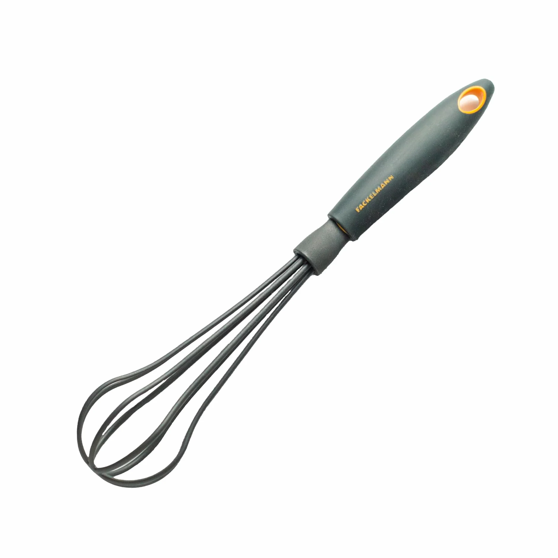 Fackelmann Soft Batidor Manual de Varillas, Nylon resistente hasta 220ºC y Mango Suave y Antideslizante de Polipropileno, Diseño Ergonómico, 29x7cm, 1 ud.