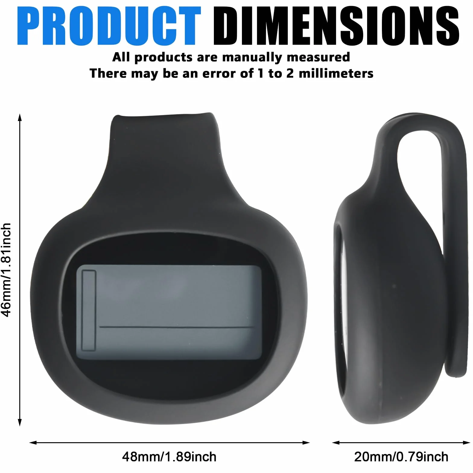 Podómetro 3D con clip, clip digital portátil, podómetro preciso, sin aplicación ni teléfono móvil, podómetro, consumo de calorías (enchufable)