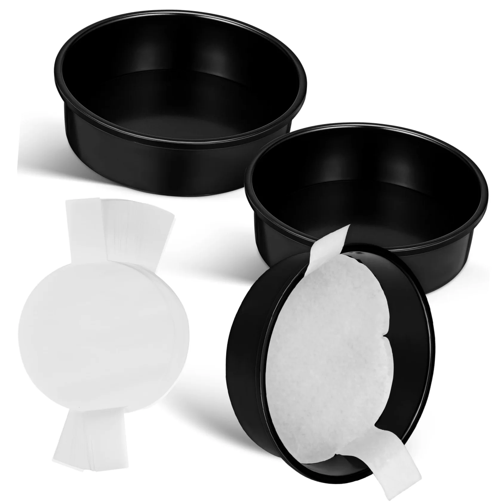 PartyKindom 3 Piezas Molde Redondo Antiadherente Para Hornear Pasteles Molde Para Pasteles De Boda Con Papel Pergamino Para Envoltorios Suministros Para Hornear Casa