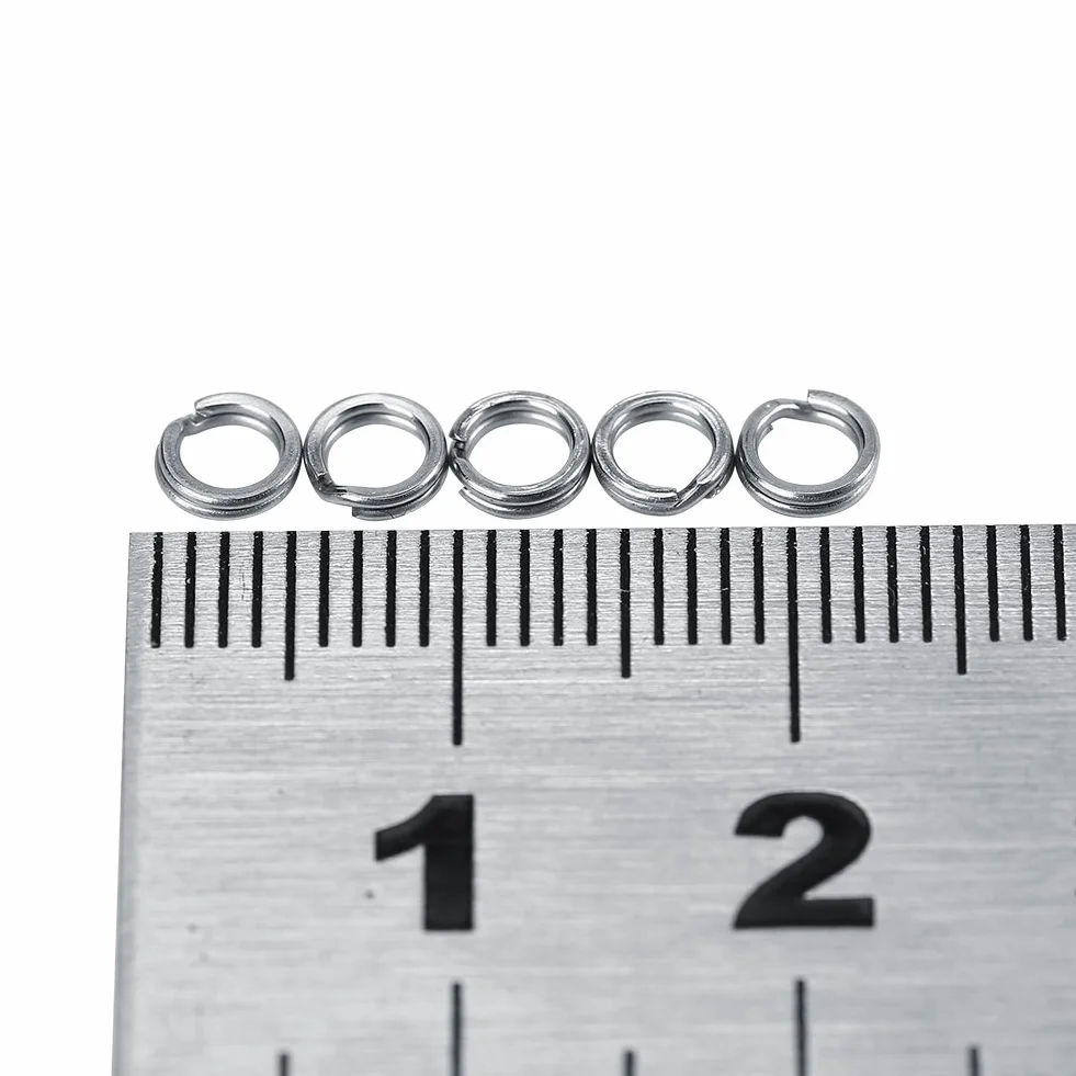 Anillos Divididos de Pesca de Acero Inoxidable 50 Uds. Conectores para Llavero