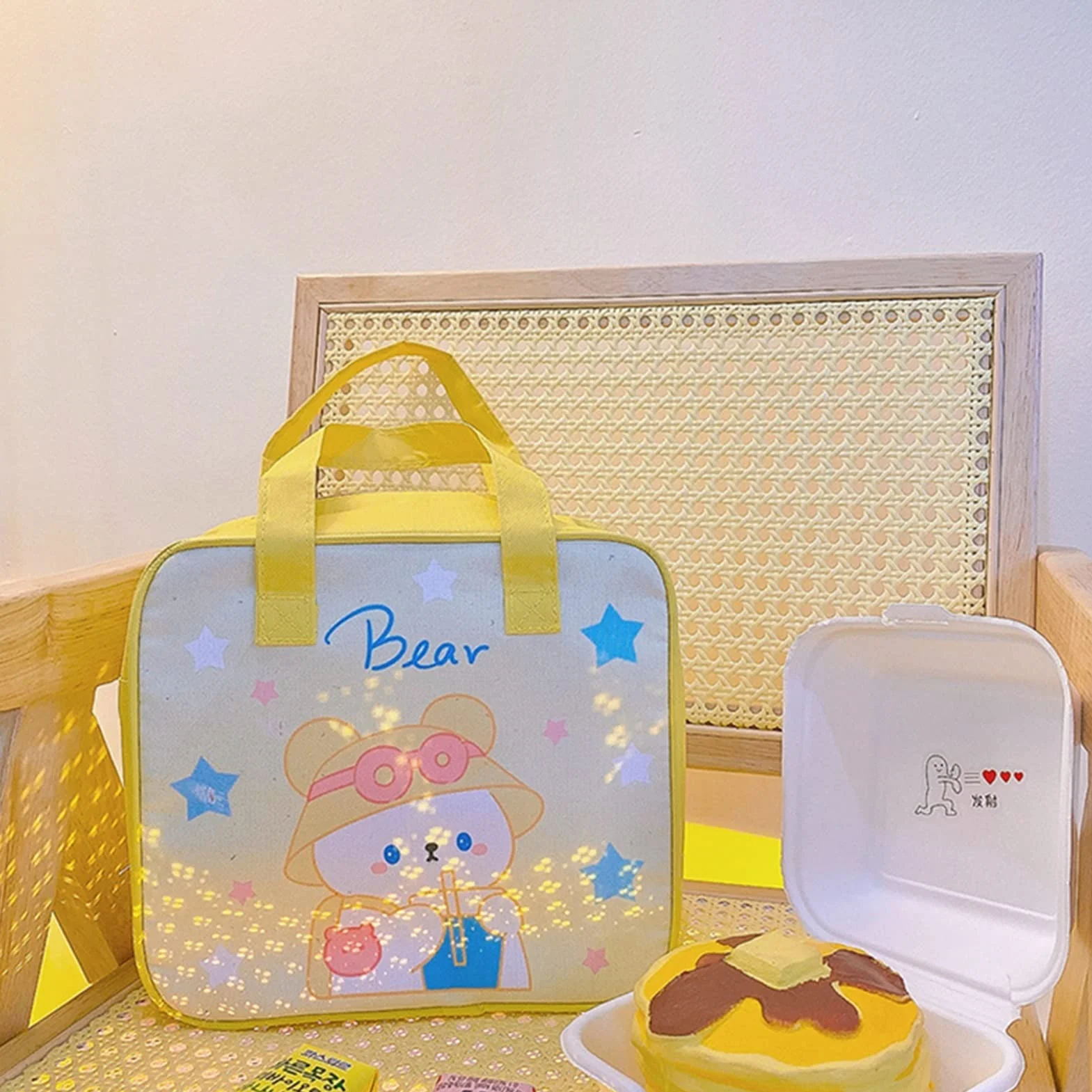 Bolsa de almuerzo niña dibujos animados fresco conservación bolsa conveniente almuerzo caja portátil bolsa de comida Oxford aislamiento portátil aislamiento caja de desayuno Bolsas de almuerzo
