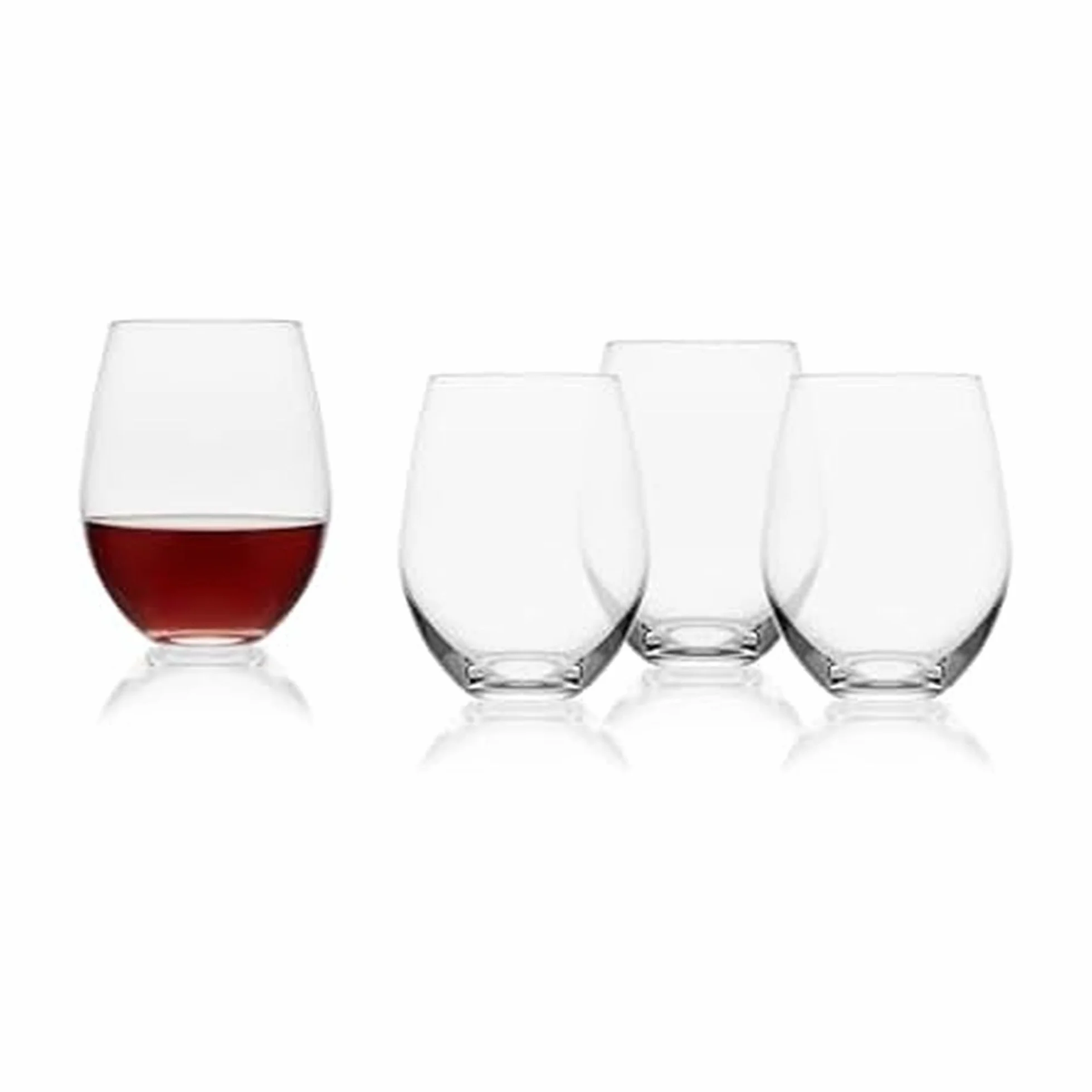 Mikasa Samantha - Juego de 4 copas de vino sin tallo, 21 onzas, transparente