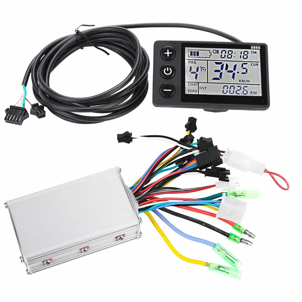 BuyWeek E-Bike Brushless Motor Controller 24V 36V 250W 350W LCD Display