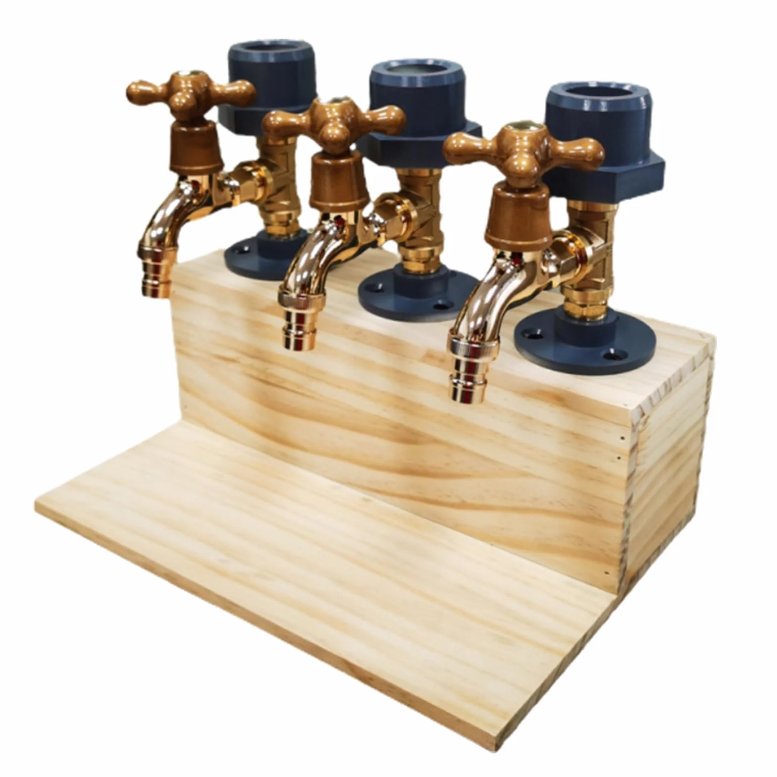 Grifo dispensador de cerveza, dispensador de licor, whisky, madera, grifo de bebidas para el hogar, fiesta, bar, día del padre (tres salidas)