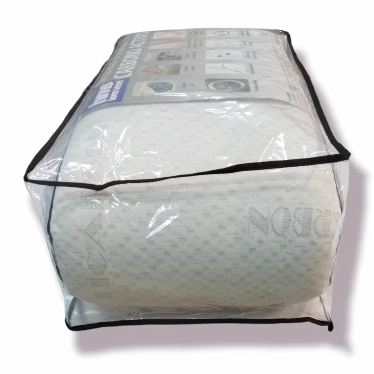 Almohada viscoelástica de carbono activo - Elimina olores, estática, humedad y bacterias - Transpirable Microperforada doble funda - Suave y cómoda - Recomendada para personas con alergias (135 cm)