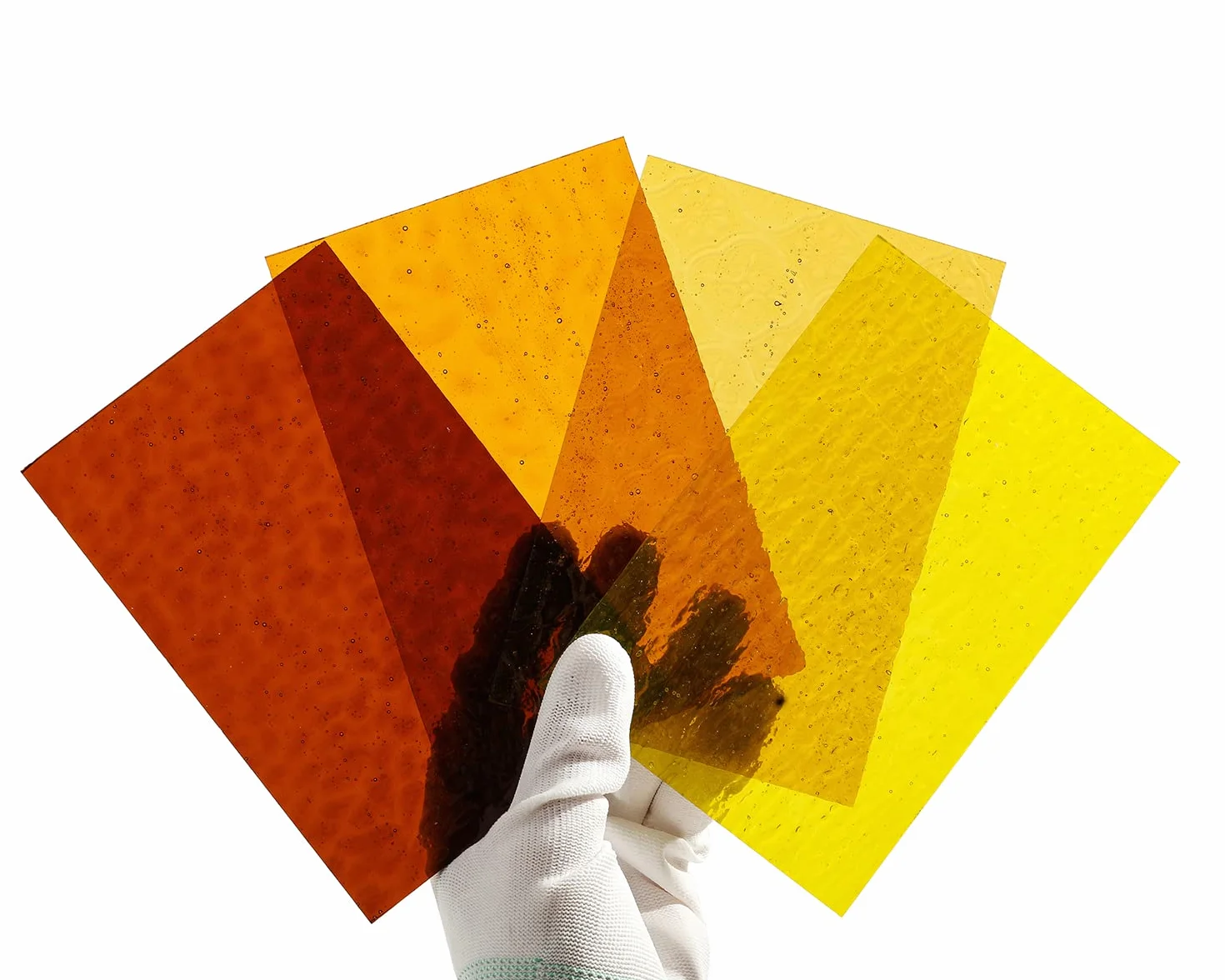Lanyani 10 hojas de vidrieras transparentes 4x6 pulgadas vidrio catedral texturizado colores para manualidades mosaico ámbar