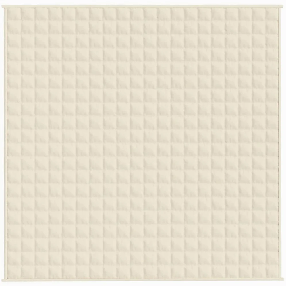 Homgoday Manta con Peso Tela Color Crema Claro 200x200 cm 13 kg, Manta Ponderada Manta con Peso para aliviar el estrés, Manta Pesada para Adultos, Manta Sofa Invierno