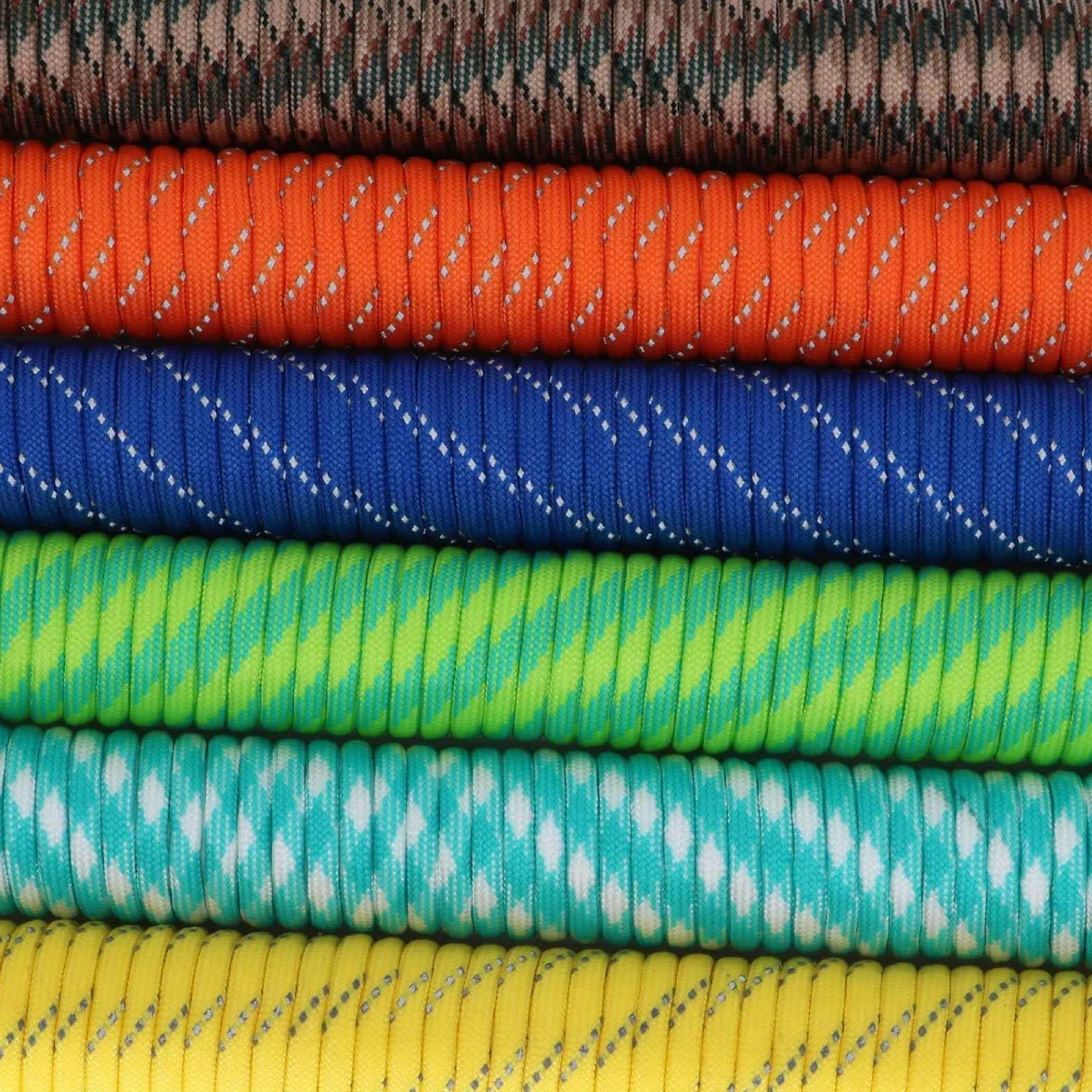 Cuerda de paracaídas de Nailon Tipo III 550 Mil Spec, 100 pies, 4 mm, 9 hebras