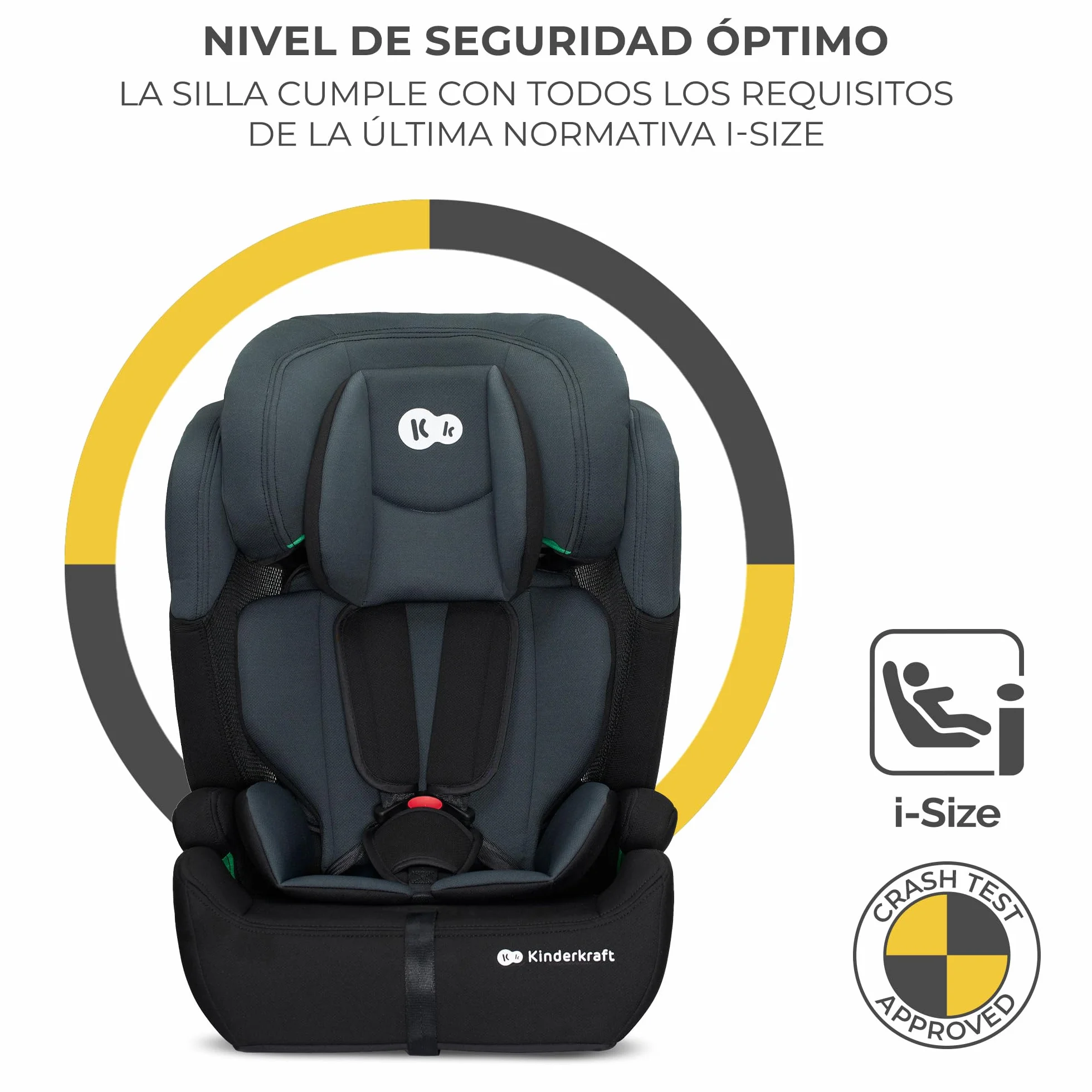 Kinderkraft COMFORT UP i-Size Silla coche bebé Grupo 1/2/3 9-36 kg Negro