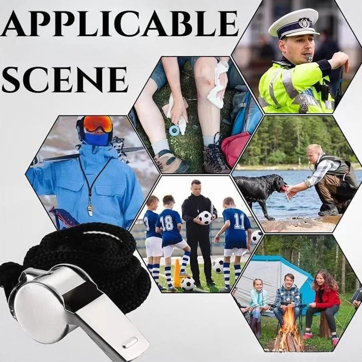 Silbato Deportivo Personalizado de Acero Inoxidable para Árbitros, Entrenadores, Profesores