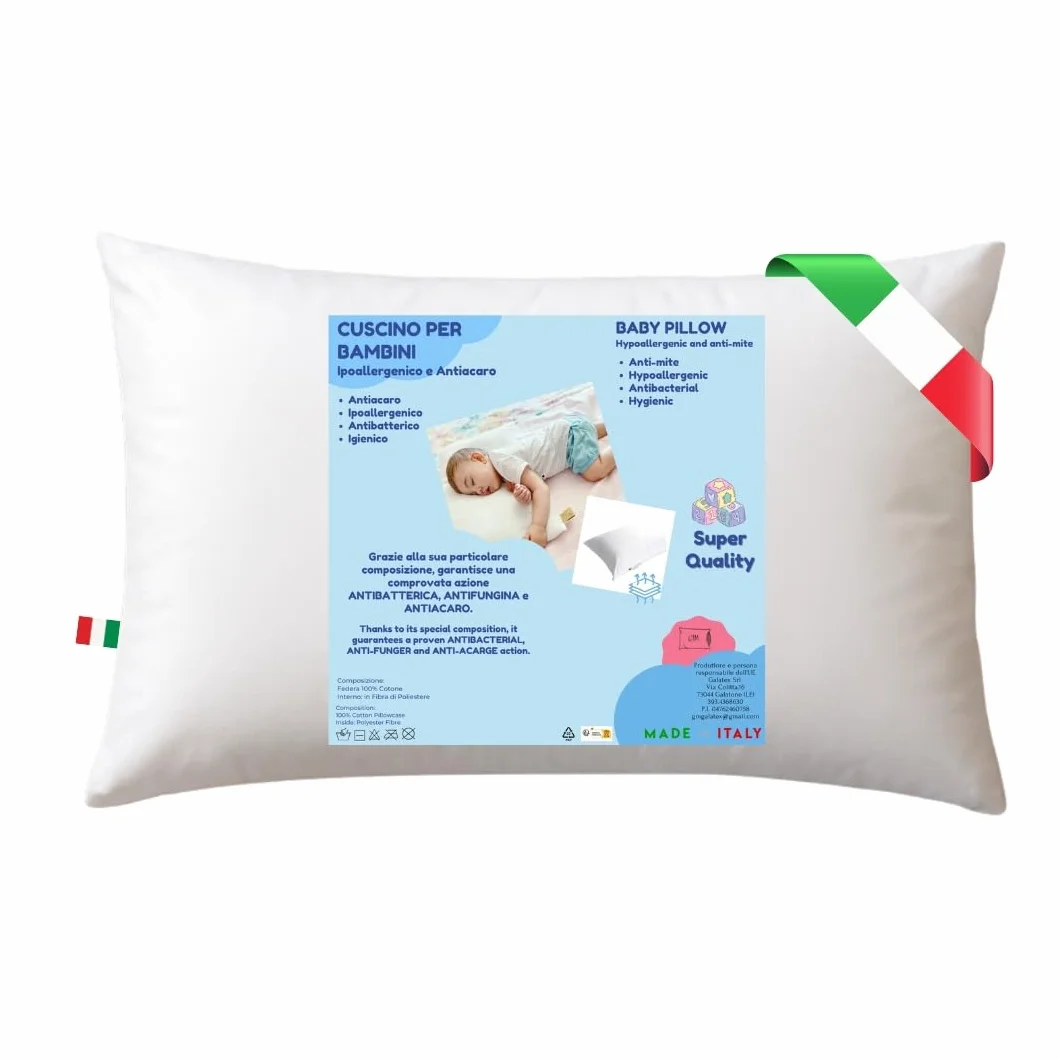 GM Almohada 40x30 100% algodón hipoalergénico blanco Lavable