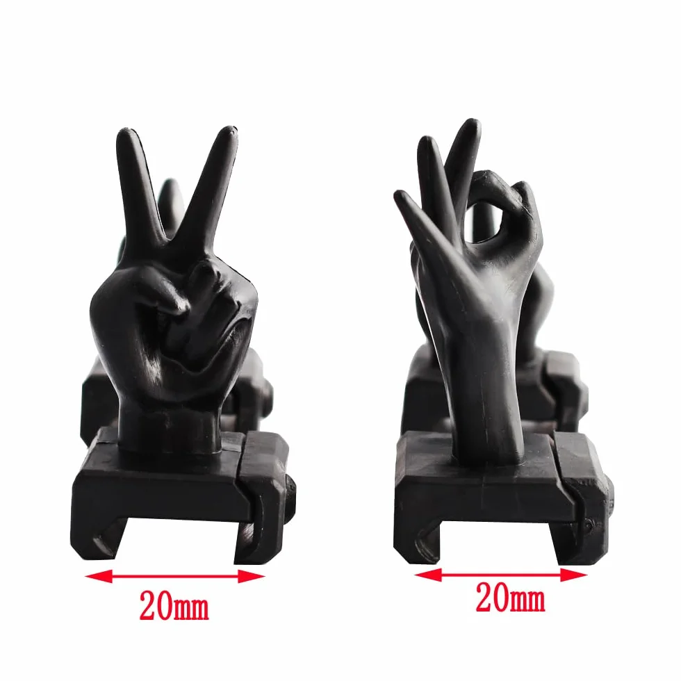 ACEXIER Mira de Pulgar 4 Piezas para Rail de 20mm Montura para Visor de Caza