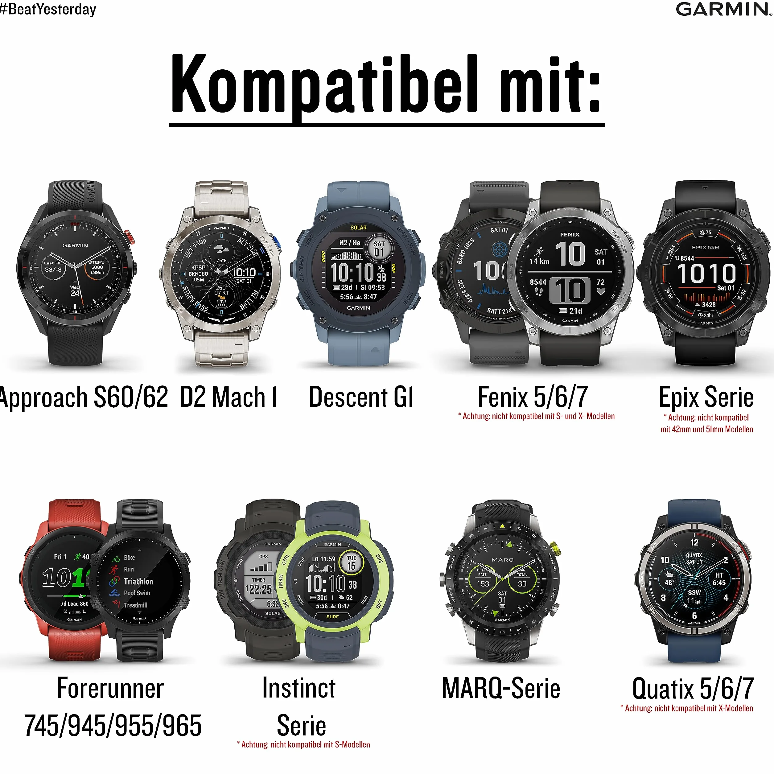 Garmin Ultrafit Nylon Armband - flexibel, atmungsaktiv, langlebig