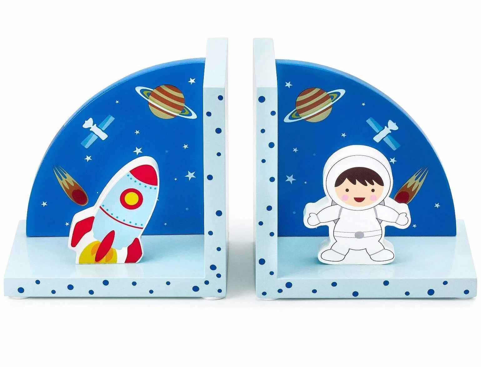 Mousehouse Gifts - Sujetalibros infantiles 3D - Madera - Temática espacial