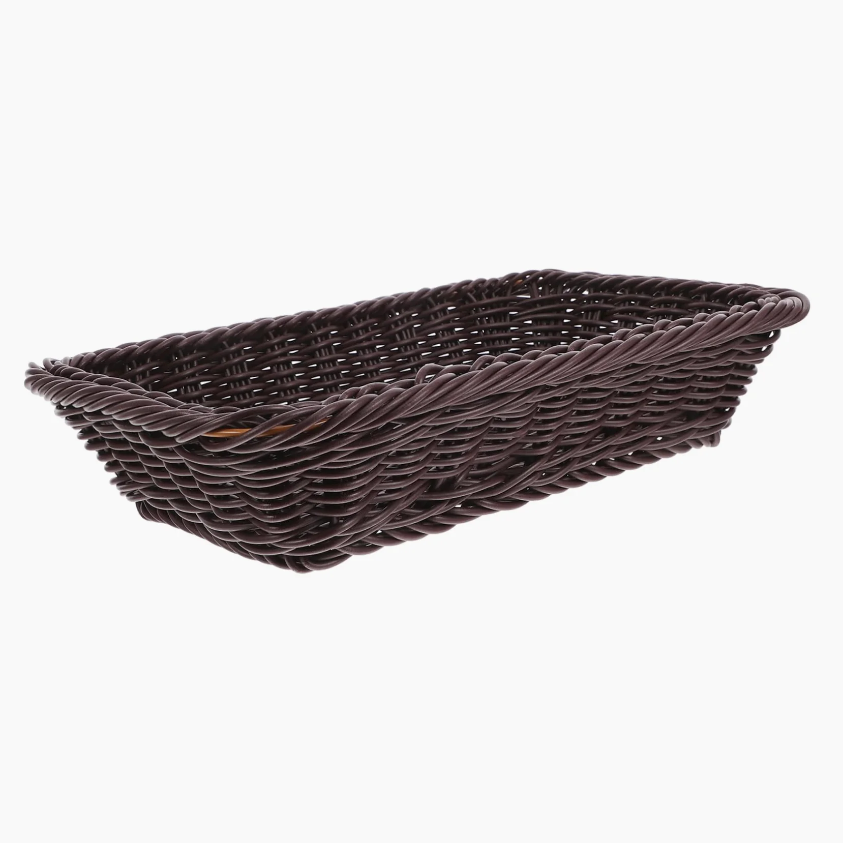 Amosfun 3 Piezas Cesta de Pan Tejida Multifuncional Cesta de Almacenamiento Decorativa para Servir Pan y Accesorios Oscuro
