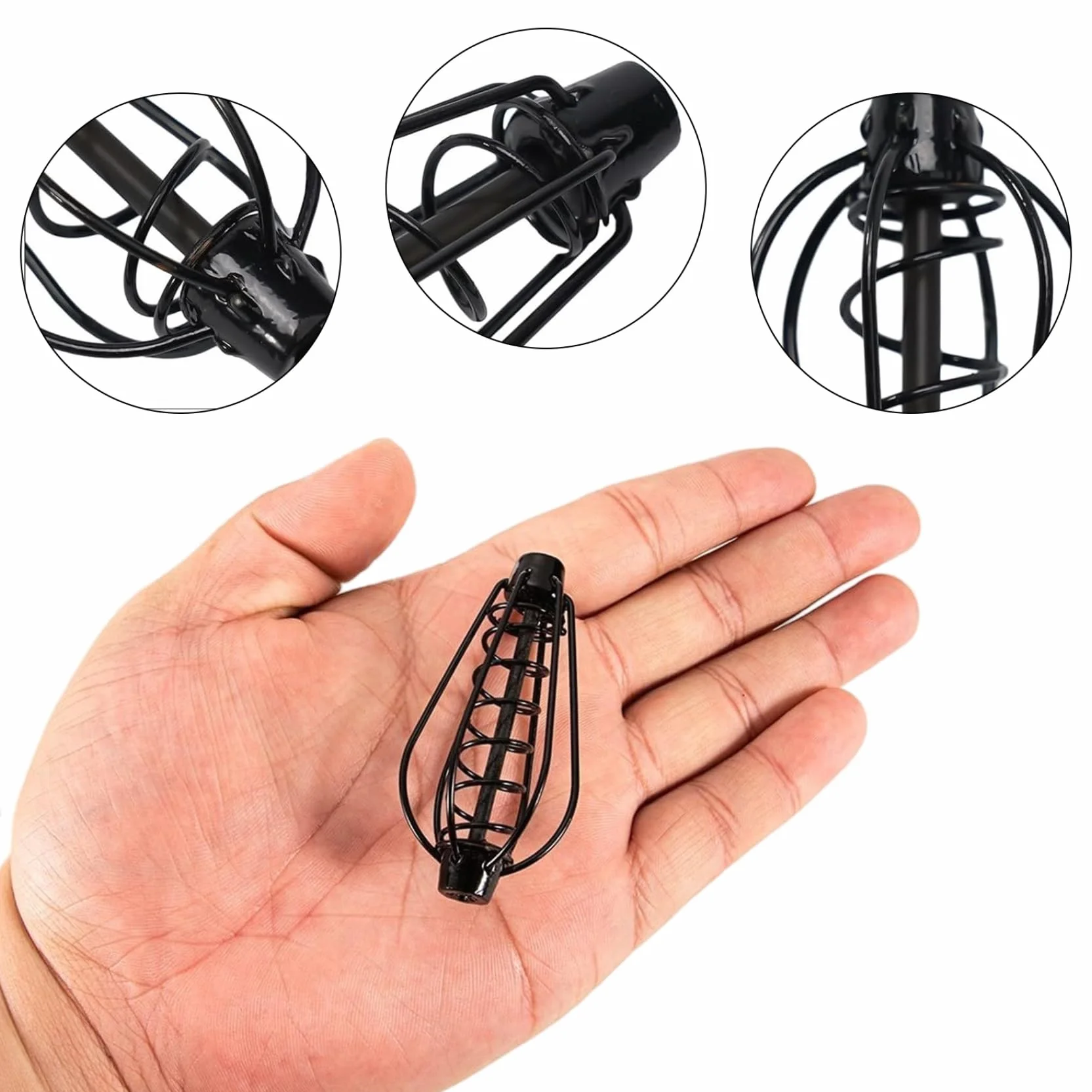 Comederos de Pesca de Carpas Acero Inoxidable 10 Piezas 15 g Cebo Hierro