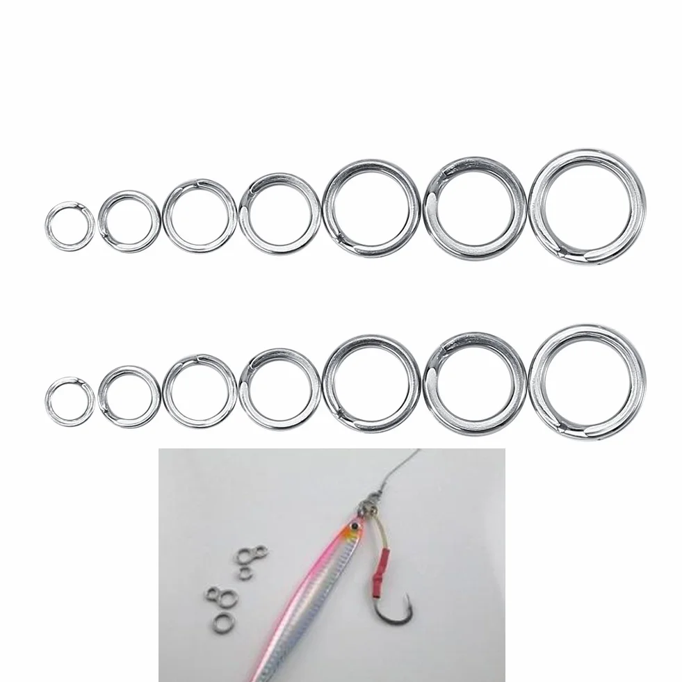 Anillos Divididos de Pesca de Acero Inoxidable 50 Uds. Conectores para Llavero
