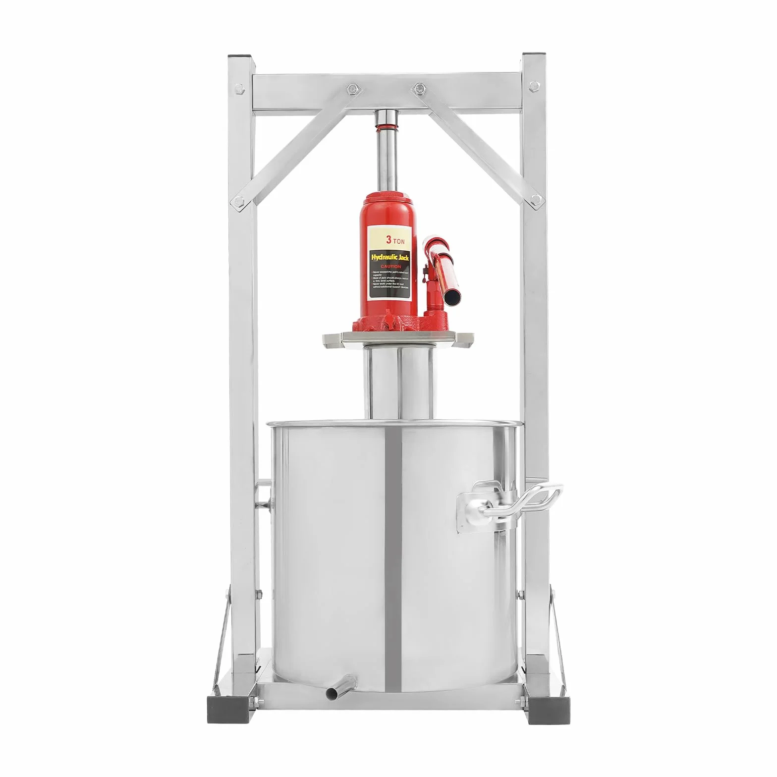 Prensa de frutas de 12 litros, hidráulica de acero inoxidable, exprimidor de vino, exprimidor manual, para zumo, sidra, vino, aceite de oliva, queso