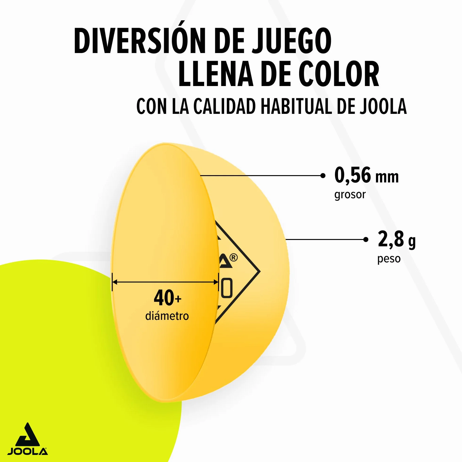Joola Colorato Juego de Pelotas de Ping Pong 12 Pelotas