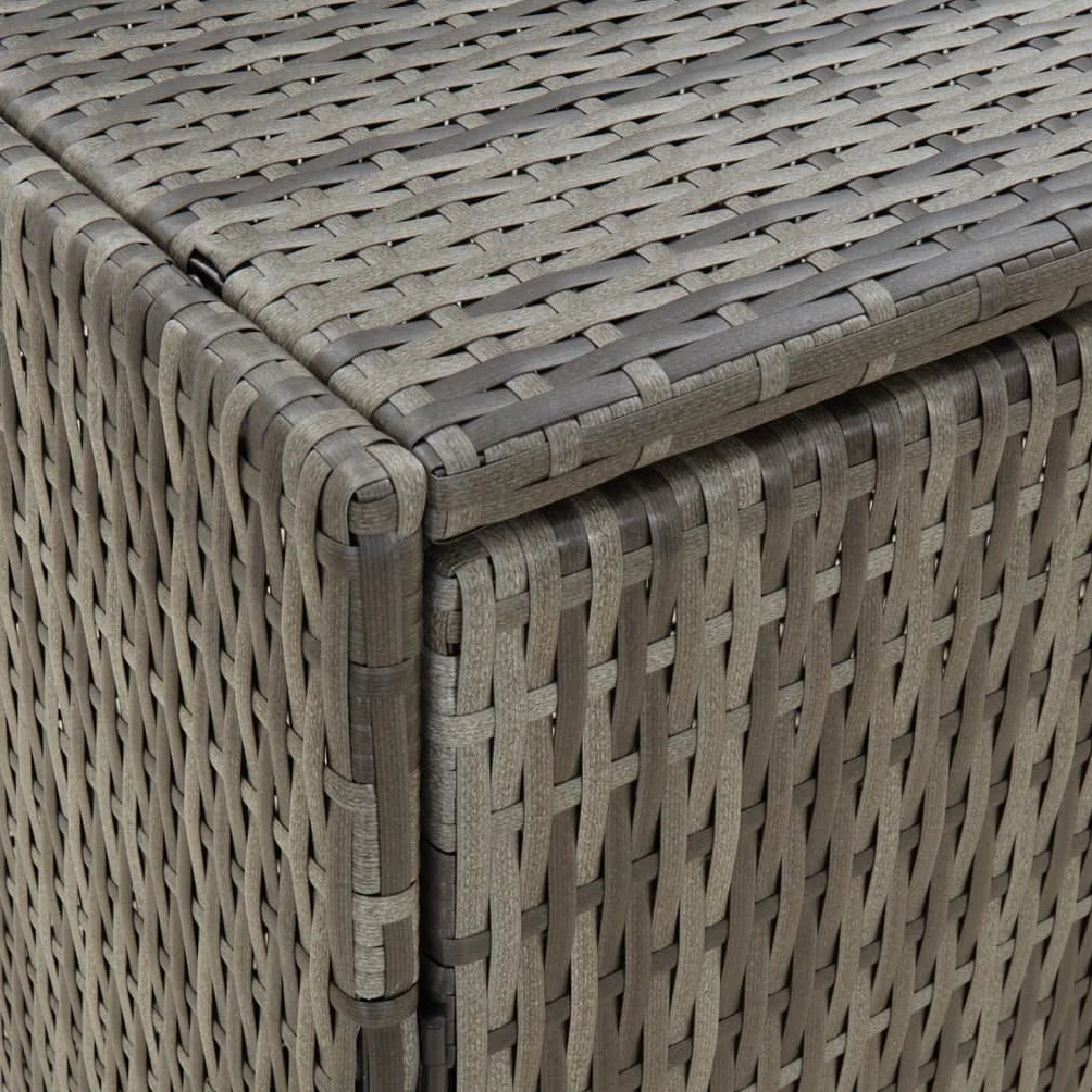 vidaXL Armario de Almacenaje Aparador de Herramientas Mueble para Comedor Caja de Salón Sala de Estar Jardín Ratán PE Gris 198x55,5x80 cm