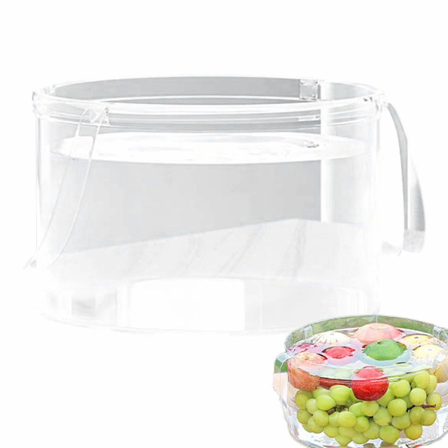 Palangana Plegable Transparente con Asas Cubo Portátil Bañera para Hospital Huerta Guardería