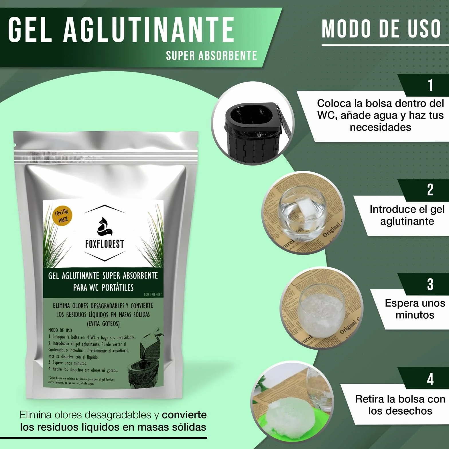Inodoro portátil para camping con gel aglutinante WC portátil orinal urinario mujer