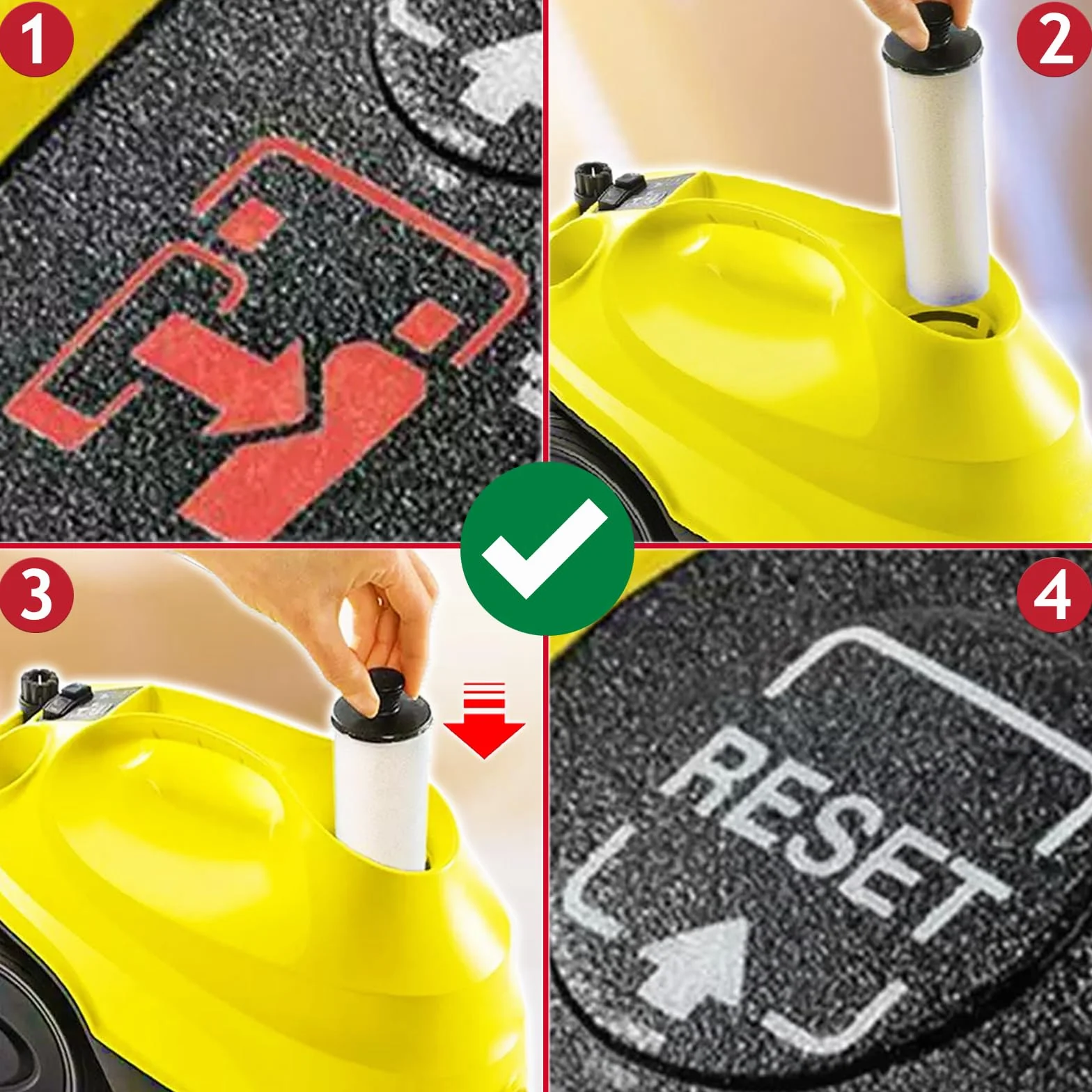 SPARES2GO Cartucho de Filtro Descalcificador compatible con Karcher SC3 Limpiador a Vapor