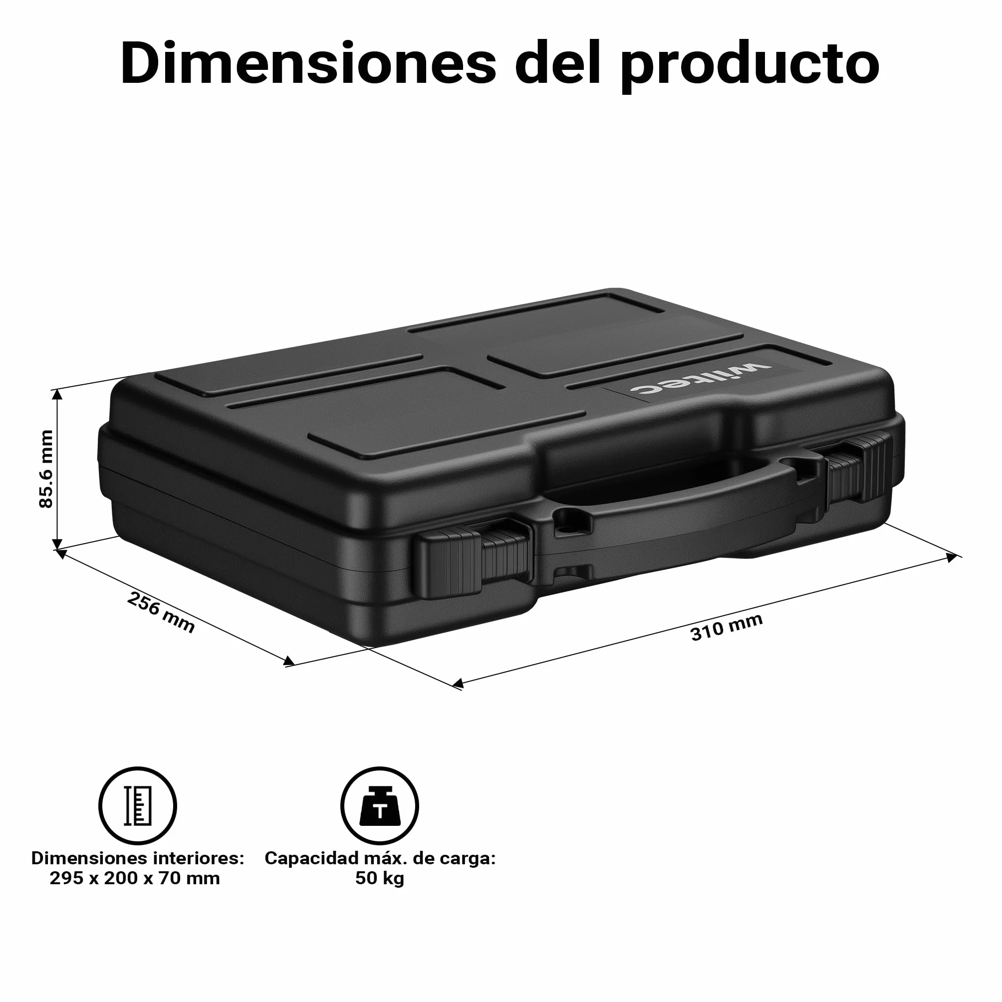 WilTec Maletín para Armas de Fuego con Espuma pre-Cortada Compacto y Ligero