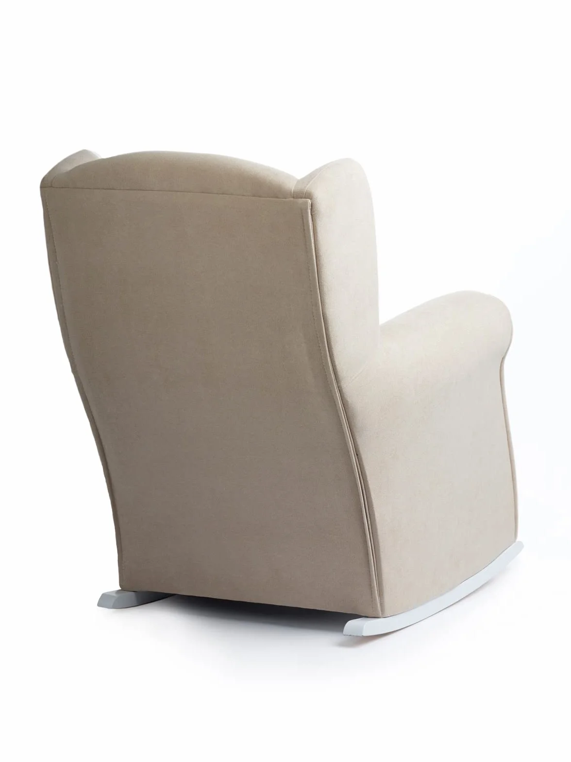 Sillón Lactancia Roma Butaca Balancín 100x74x77 cm Tela Antimanchas Beige Blanco