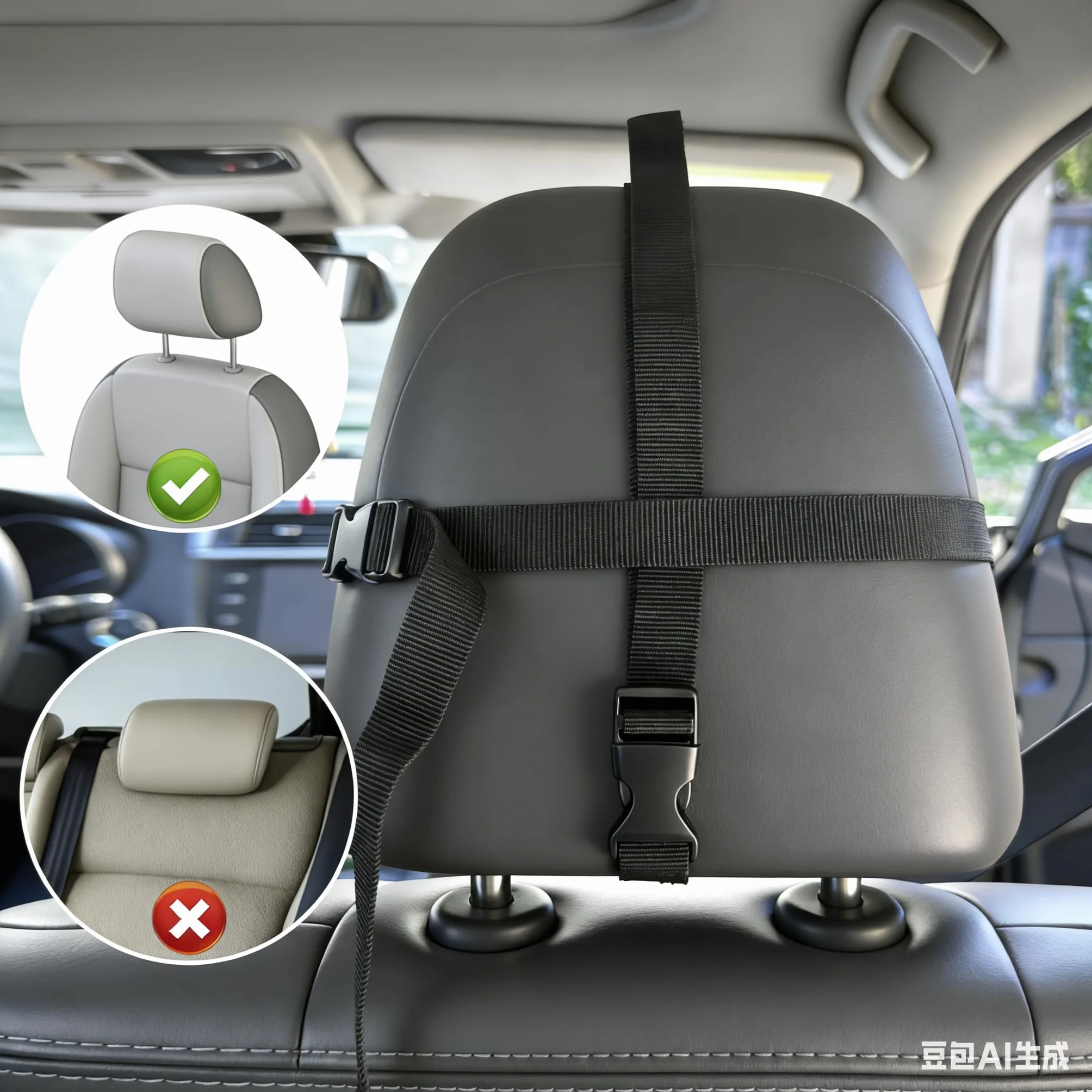 Funbliss Espejo Coche Bebe Asiento Trasero 360° Rotación Vidrio Acrílico Irrompible