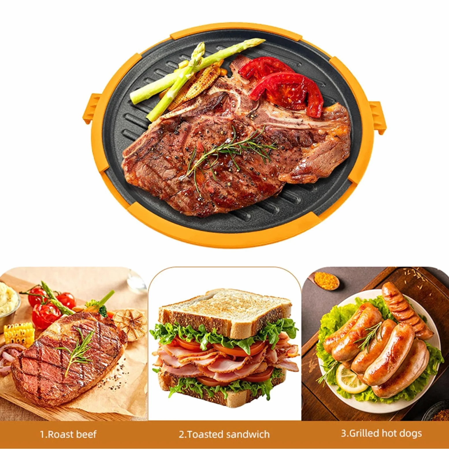 Bandeja para hornear sándwiches en microondas Plancha de calentamiento | Sándwichera para Microondas para Horno, Desayunos, Cocina y Residencia Universitaria
